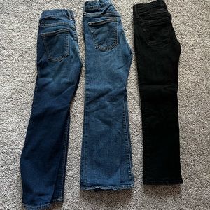 Boys size 8 straight leg only navy jeans. 3 pairs.